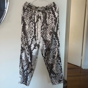 Snake print pants